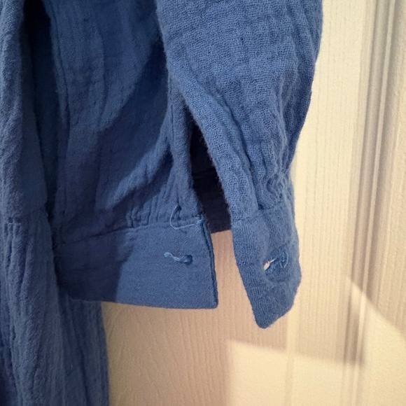 Umgee Blue Raw Ruffle Hem Dress, 1XL - Picture 6 of 11